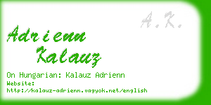 adrienn kalauz business card